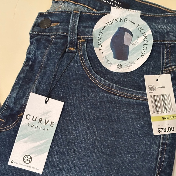 CURVE APPEAL High Rise Essential Skinny Jeans Size 4 - Picture 4 of 7